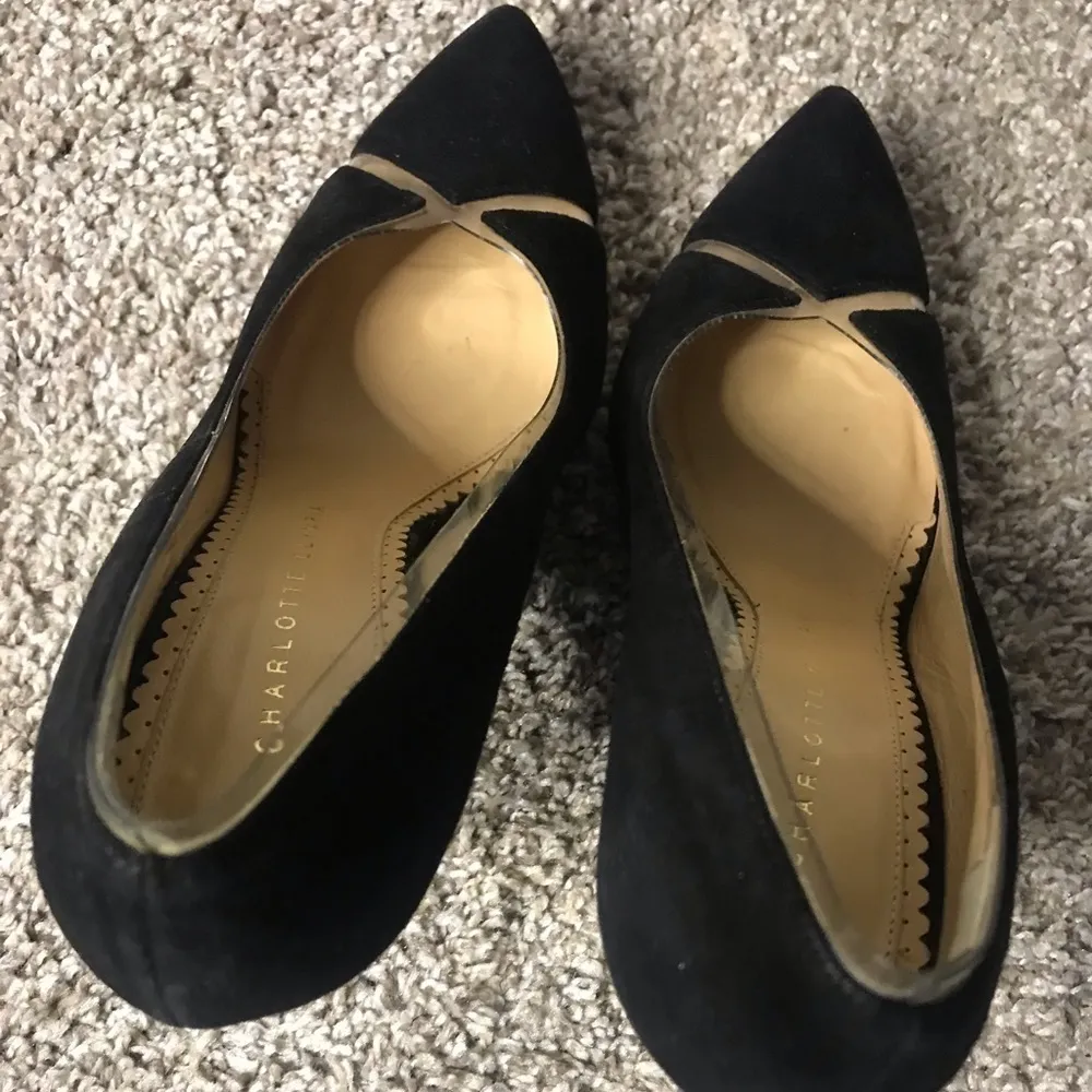 COPY - Charlotte Olympia black suede heels size 35 - Image 2
