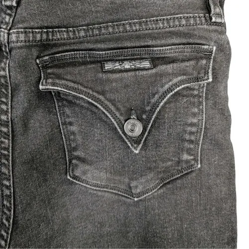 Hudson Barbara Super‎ Skinny Jean Womens Size 29 Worn-in Black Flap Pocket - Image 4