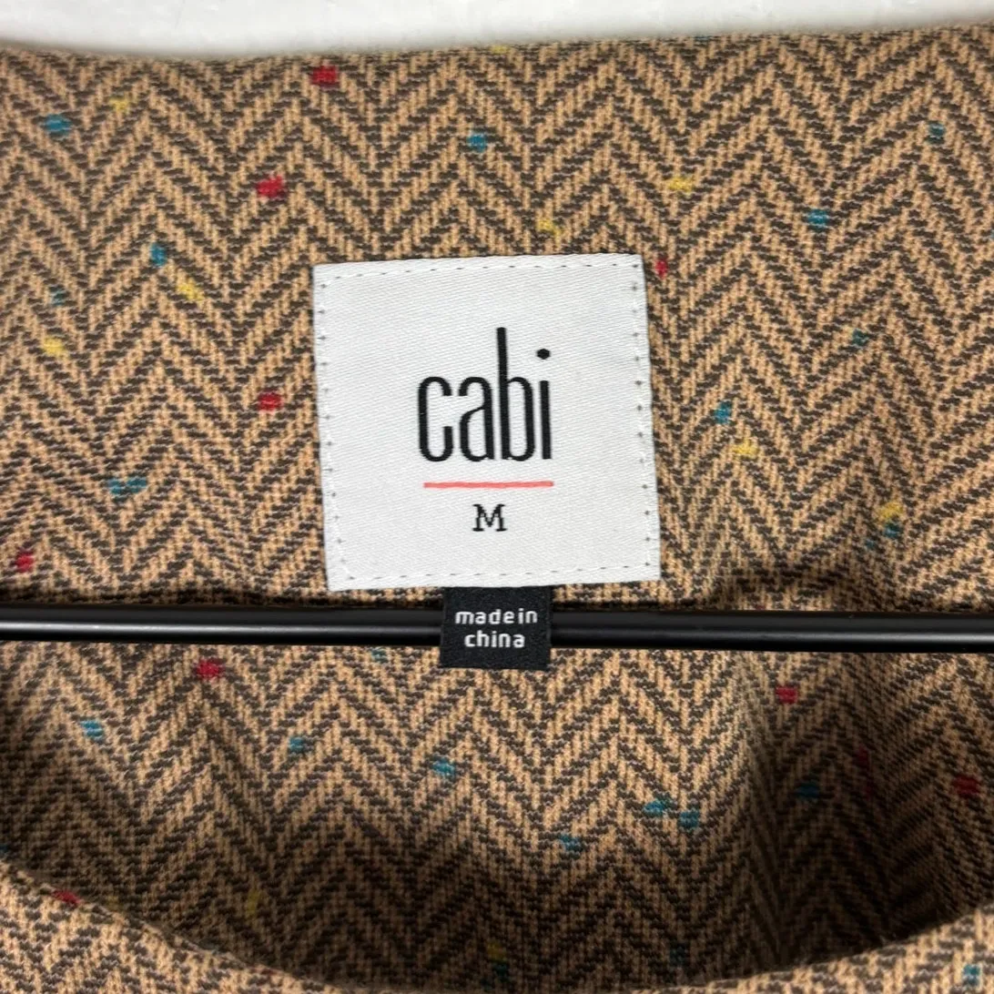 CAbi #3170 Herringbone Flex Penny Blazer Office Career Size Medium - Image 3