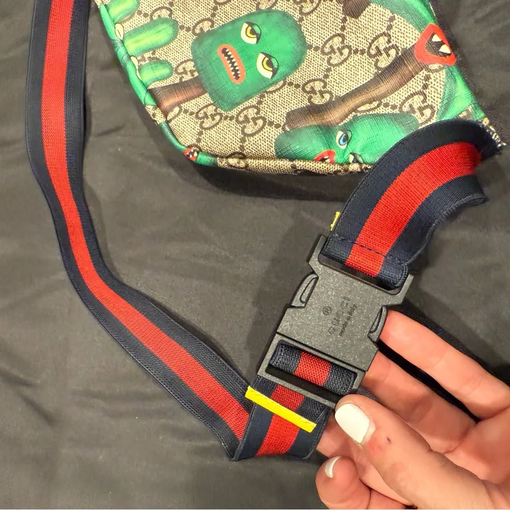 GG Supreme Monogram Smiling Plants Belt Bag Multicolor - Image 15