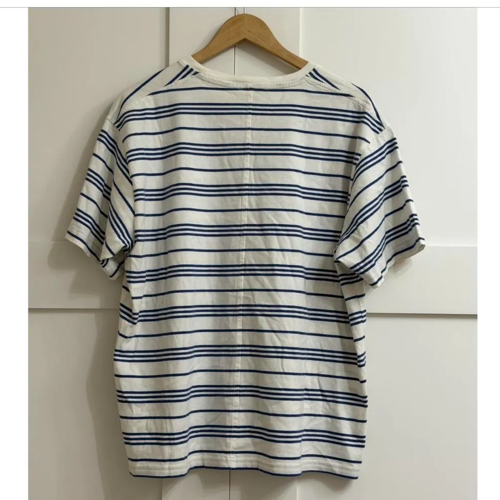 Madewell Cotton Relaxed Oversized Tee in Lighthouse, Size Large - Image 12