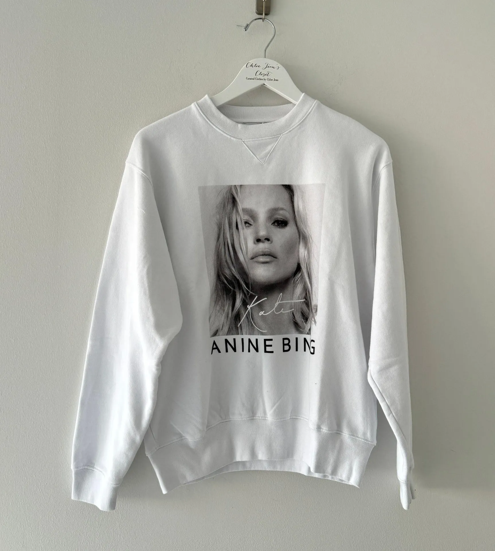 Kate Moss White Sweatshirt - Image 4