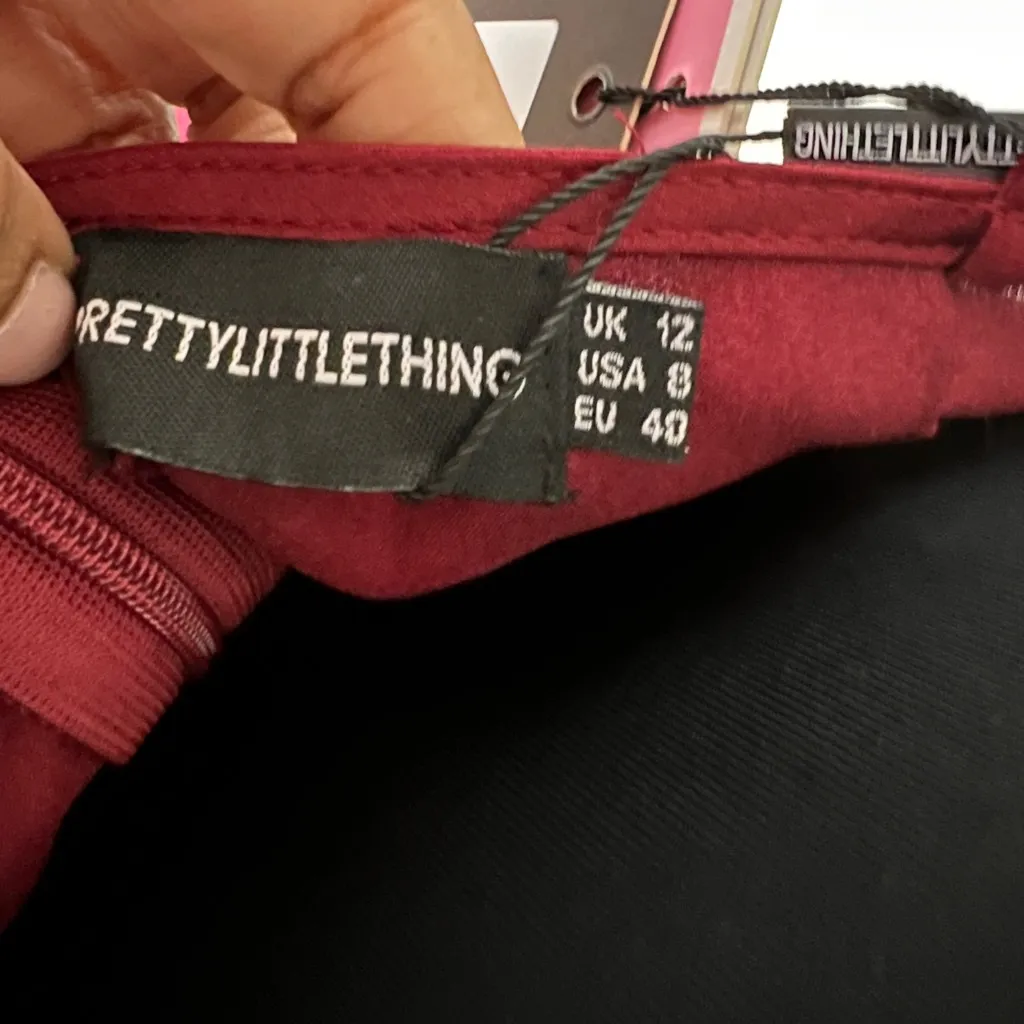 PrettyLittleThing Burgundy Slip Dress NWT - Image 8