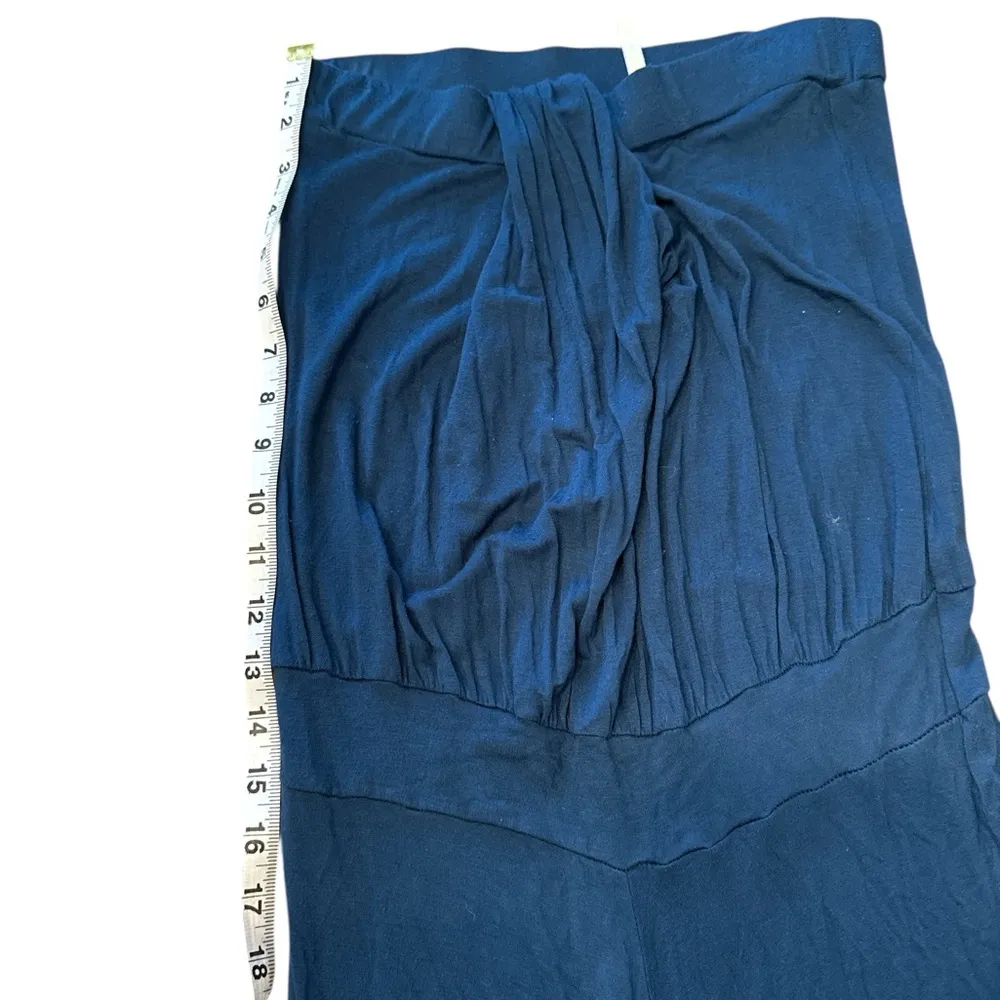 Poetry - Navy Blue Wide-Leg Halter Romper - Image 4