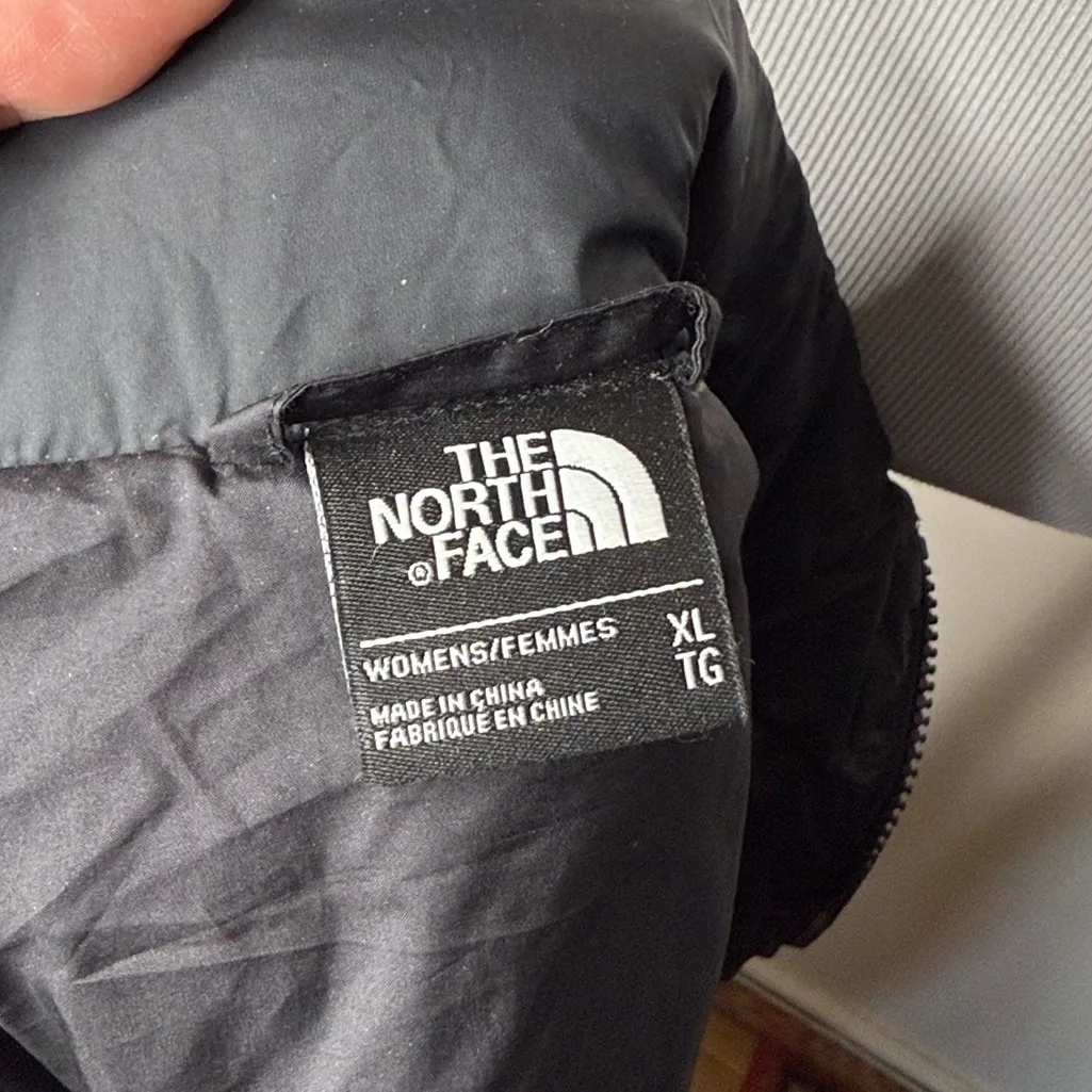 North Face Long Black Down Puffer Jacket - Image 4
