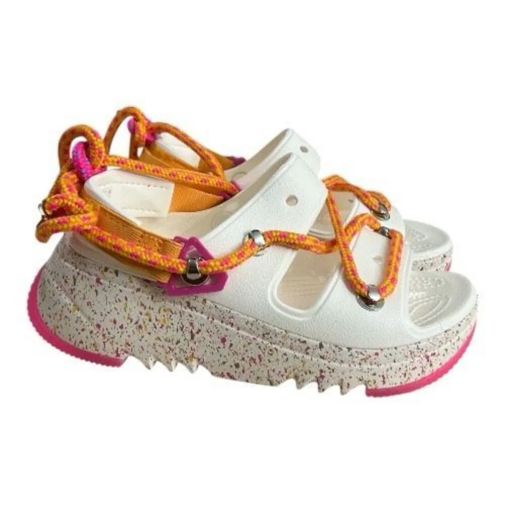 Crocs Hiker Xscape Festival Platform Sandals White Pink Women Size 6 Open Toe - Image 2