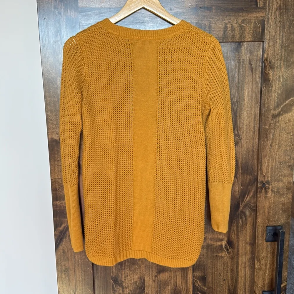 Akini Womens Small Gold Sweater 5 Inch Zipper At Bottom On Both Sides - Image 3