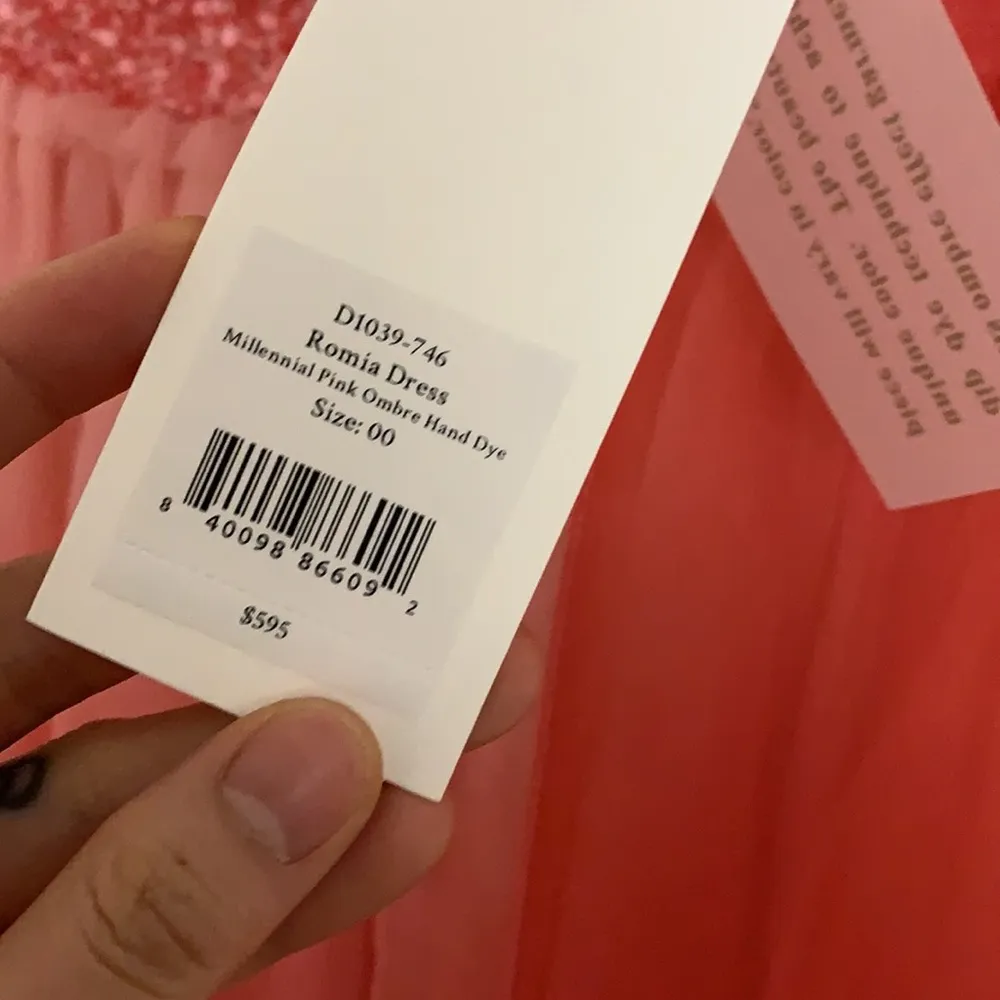 NWT Loveshackfancy Romia tulle dress in pink frusia - Image 11