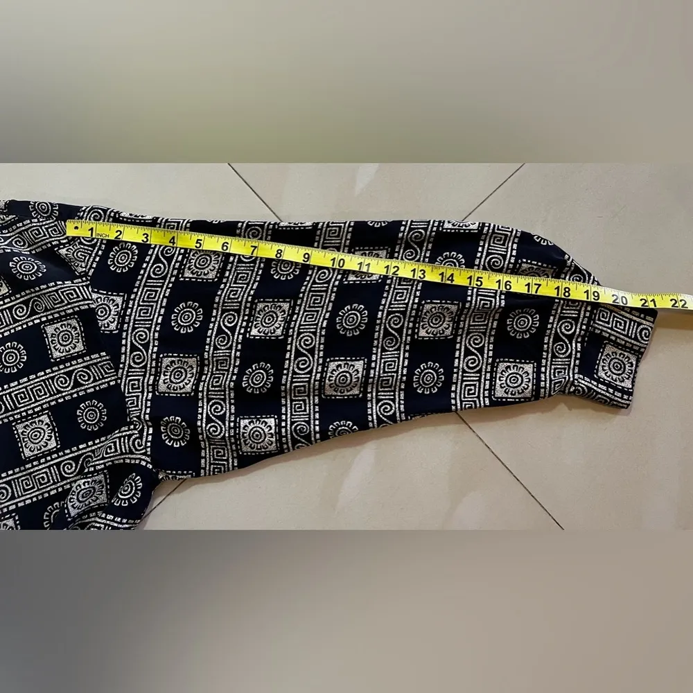 Dana Buchman 100% silk multicolored tunic top Stamped Lightweight blouse Size 12 - Image 15