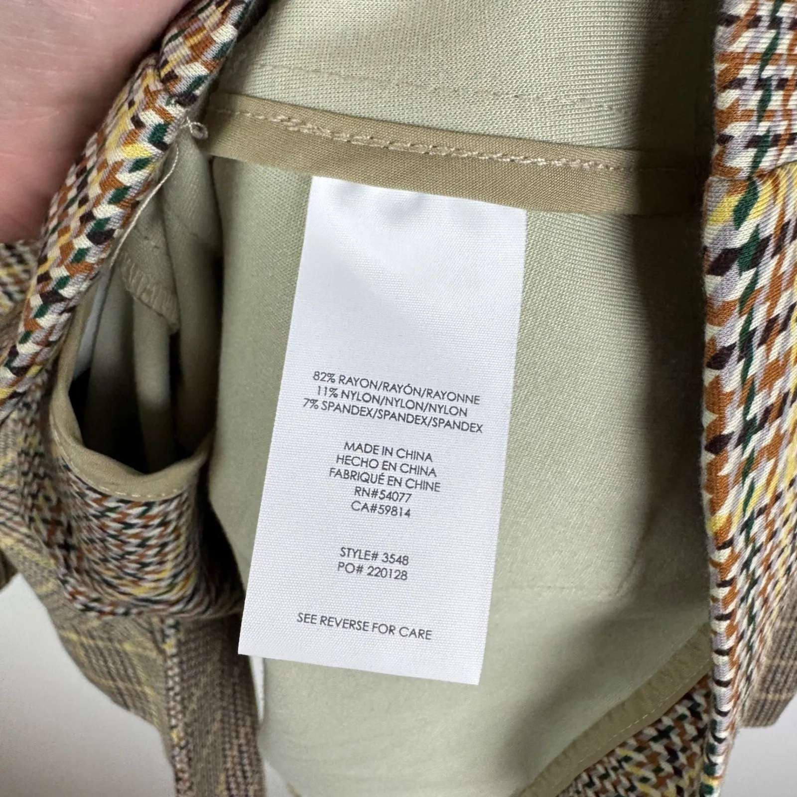 Cabi Pastime Plaid Blazer Jacket Size 4 Academia Career Business Fall Preppy‎ - Image 6