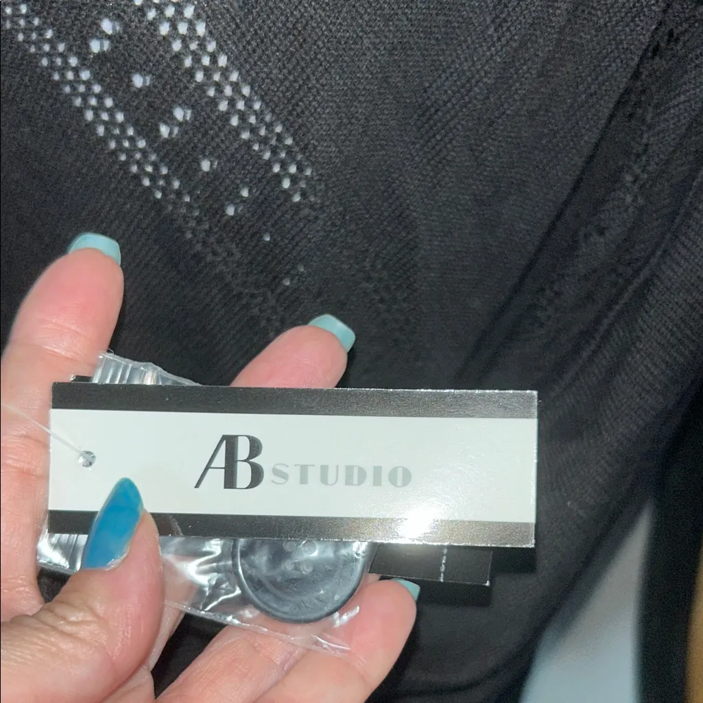 AB Studio Black Cowl Neck Sweater - Image 4