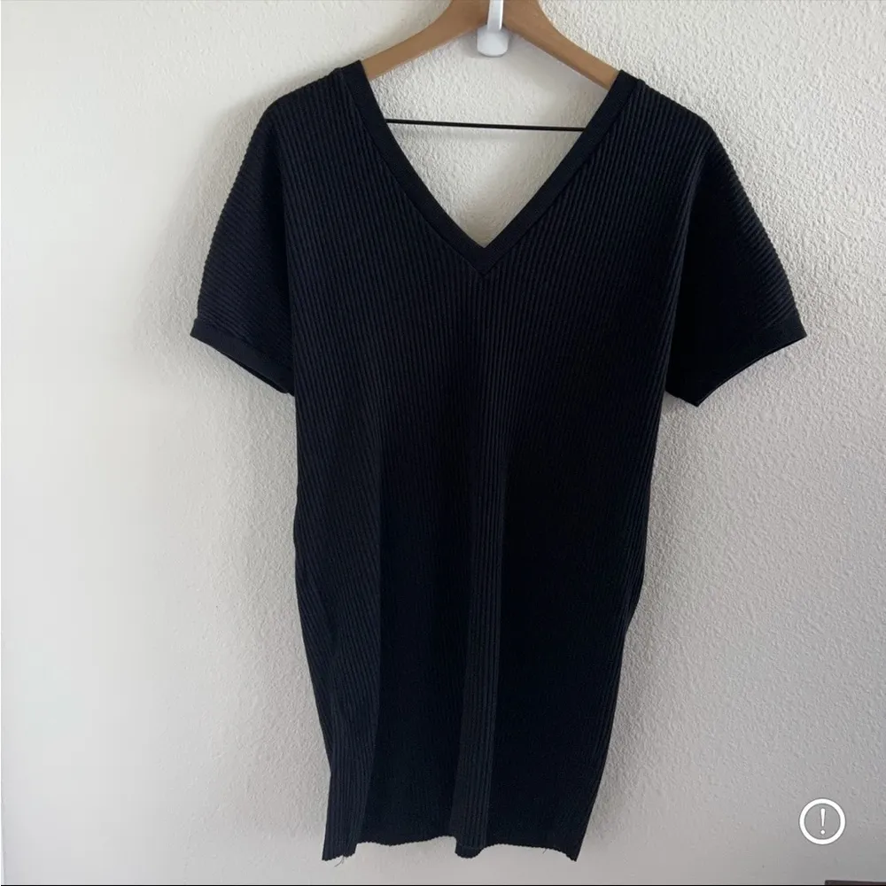 ASOS Black Ribbed Dress Neutral Mini Dress US 00 - Image 5