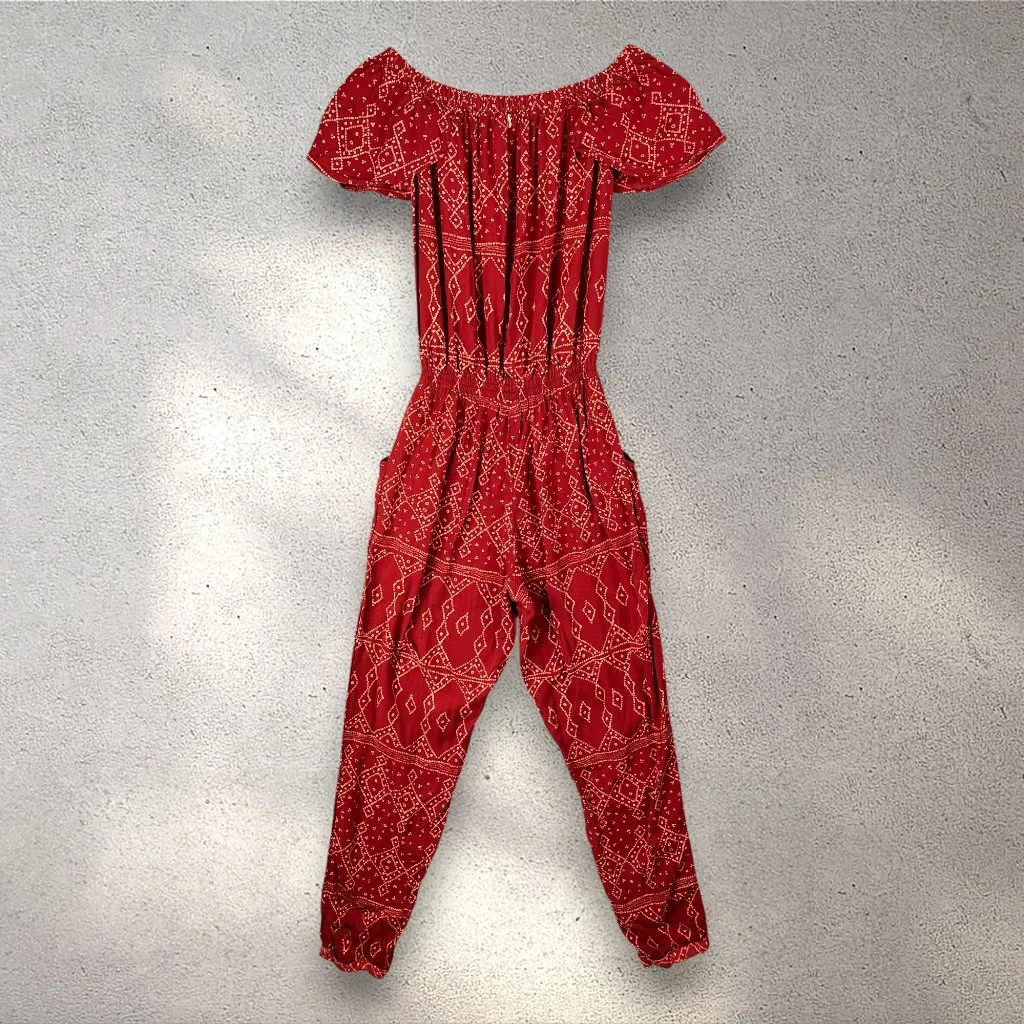 Anthropologie Beachgold Bali Jumper Red Women’s XXS Pockets Bohemian Lightweight - Image 2