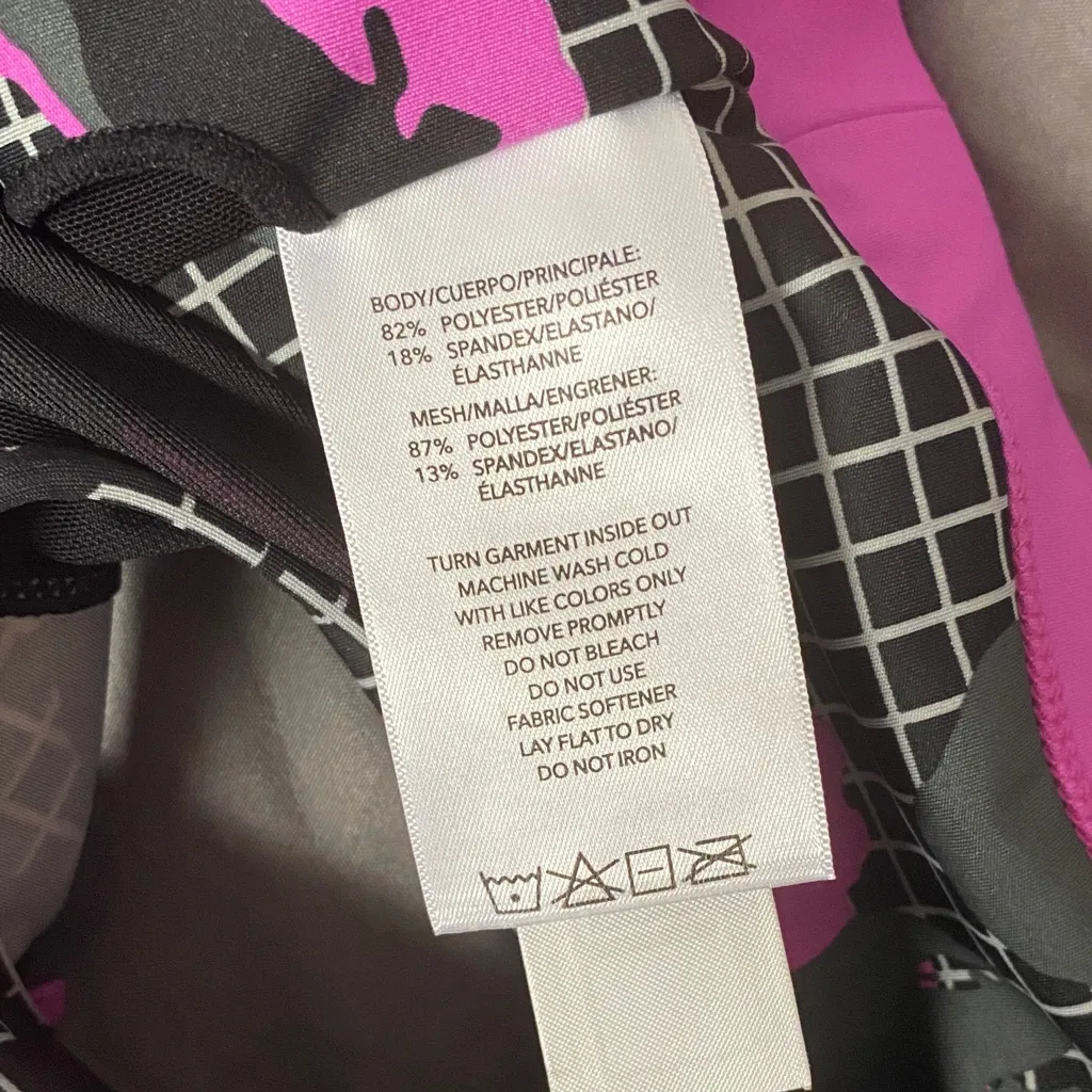 LuLaRoe  Black and Pink Patterned Sports Bra - Image 6