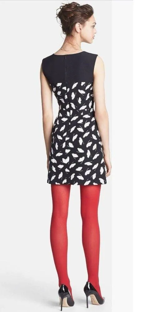 Miss Wu Jason Wu Dress Size 12 Black And White Delicate Leaf Print Sleeveless - Image 3