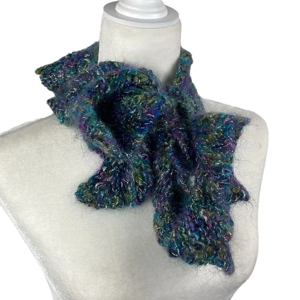 Scarf Multicolor sparkling knit Green - Image 3