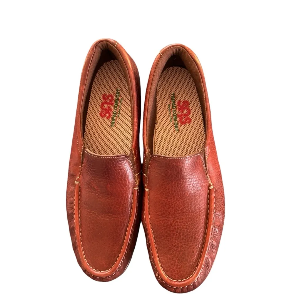 SAS Twin Loafer Women's Sz 12 N Brown Leather Tripad Comfort Soft Step Slip On - Image 4