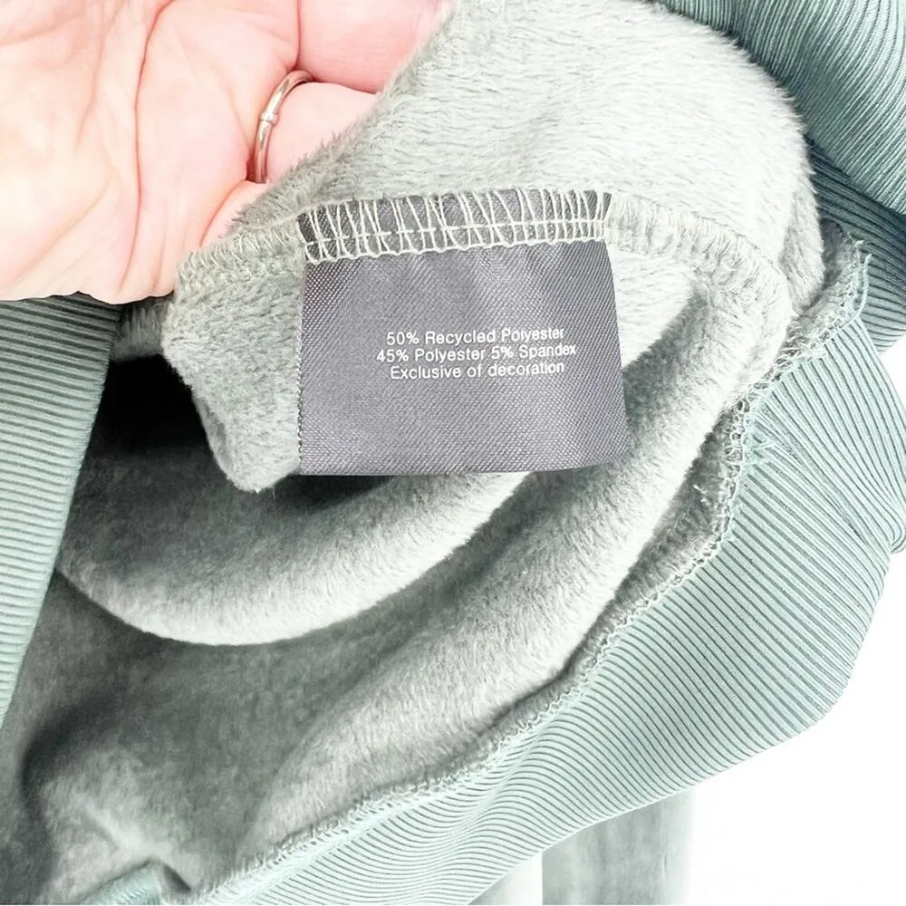 Summersalt The Plush Velour 1/2 Zip Pullover XS Green - Image 6