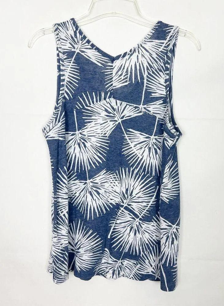 GAP Womens Tank Top Medium Linen Blend Coastal Nautical Lightweight Breathable - Image 5