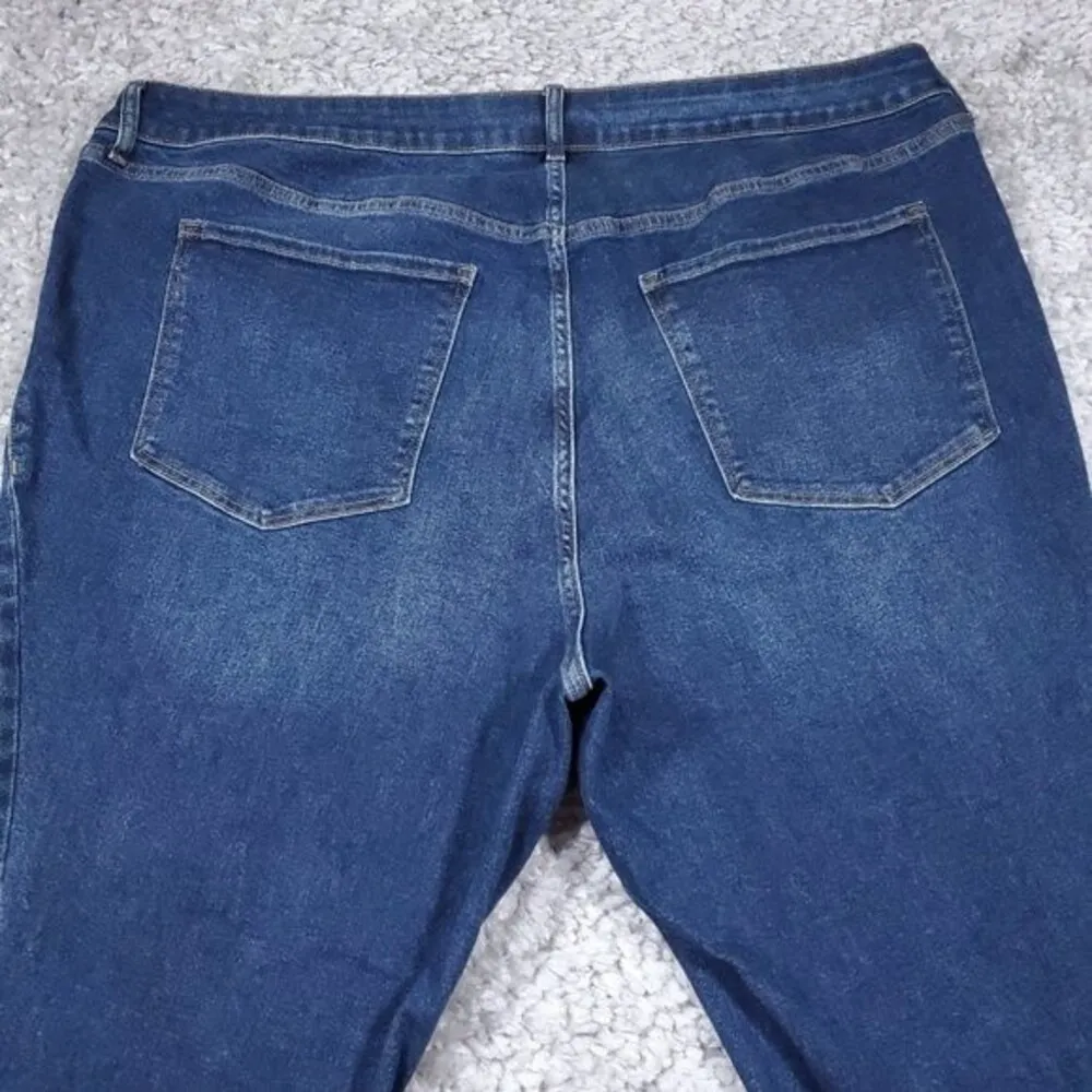 Old Navy High Rise Rockstar Super Skinny Secret Slim Pockets Plus Size 28 Frayed - Image 3