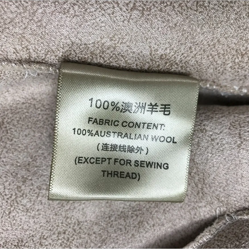 Australian Wool V Neck Fur Coat Women L Brown Soft Cozy Unique Boho Elegant NWT - Image 9