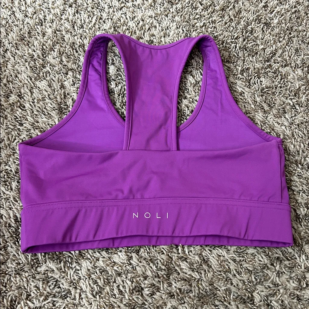 Noli Core Bra Racerback Purple Sports Bra Sz M - Image 3