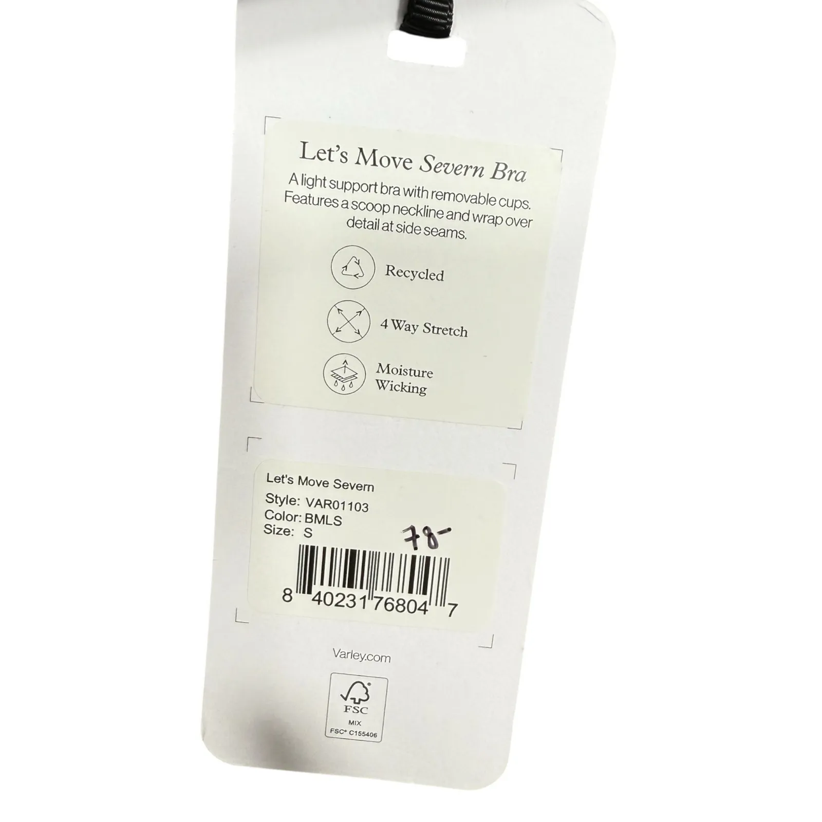 Varley NEW-NWT  Let’s Move Severn Bra BMLS Snake Print Small - Image 4