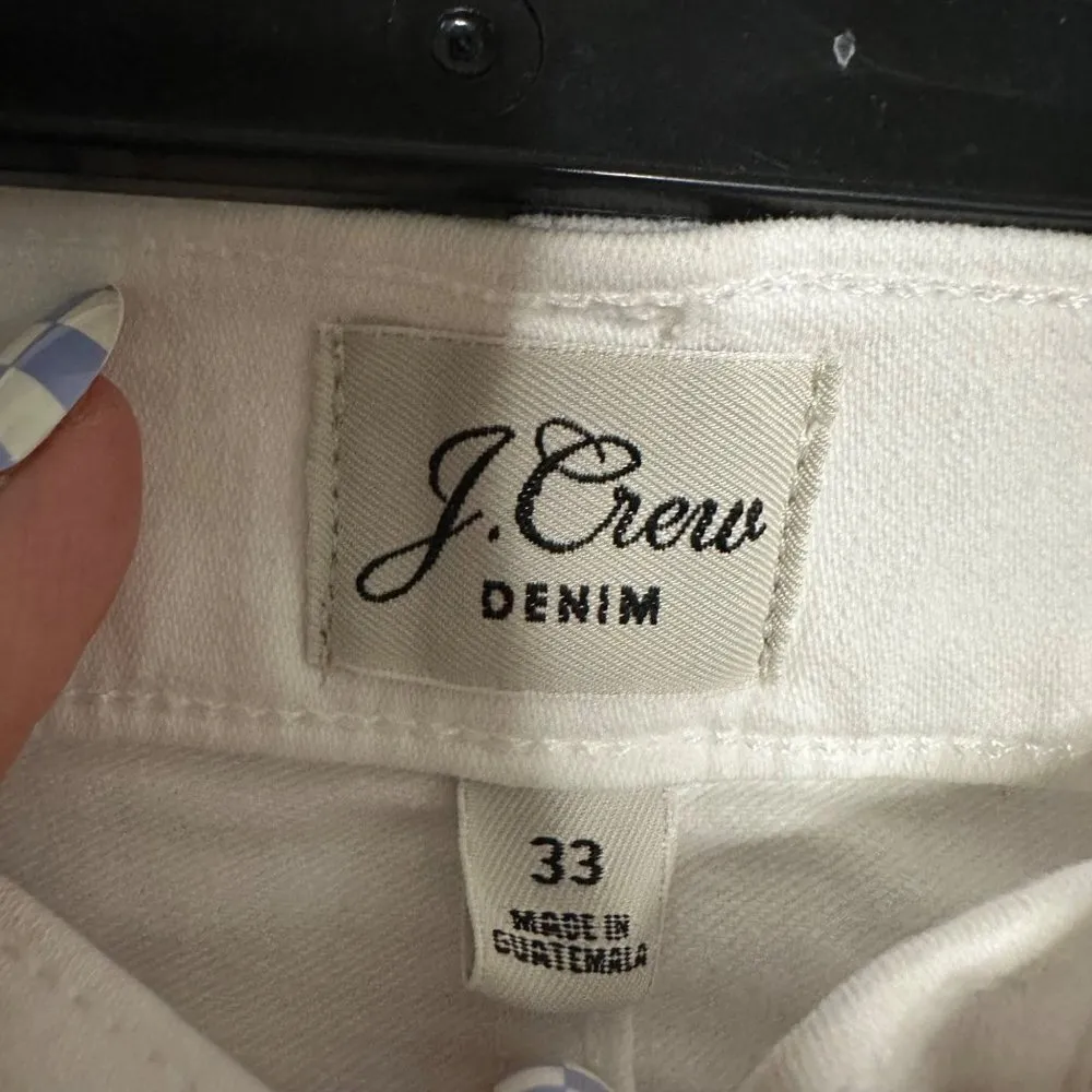 J. Crew 9" Vintage Slim-Straight Jeans White Women's Size 33 Denim Jean - Image 5