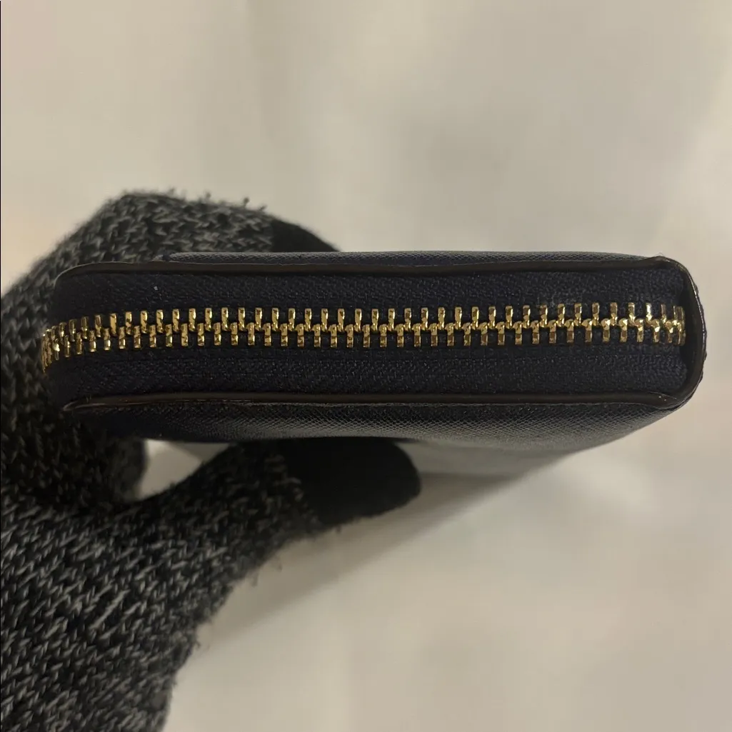 Kate Spade  Saffiano Leather Wallet Navy Blue GUC - Image 11