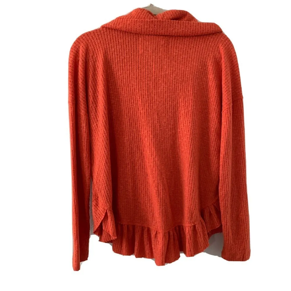 Maeve Anthropologie Addie Ruffled Hacci Knit Cowl Neck Sweater - Image 4
