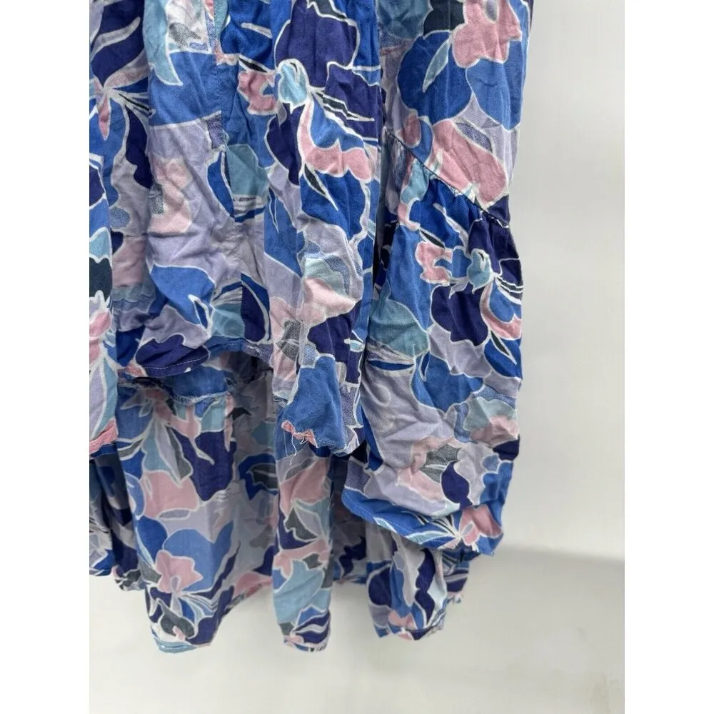 Able The Label Maxi Dress Women Small Blue Floral Bohemian Fairycore Whimsical - Image 5
