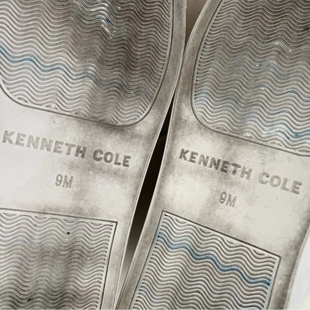 KENNETH COLE Leather Sneakers White Embellished Tree Flamingo Sun Patches Size 9 - Image 8