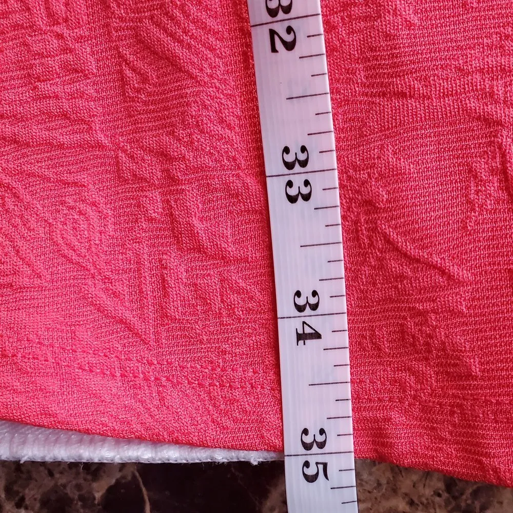 Women’s dress size 𝅺Medium scoop neck fit and flare salmon pink mini xhi… - Image 6