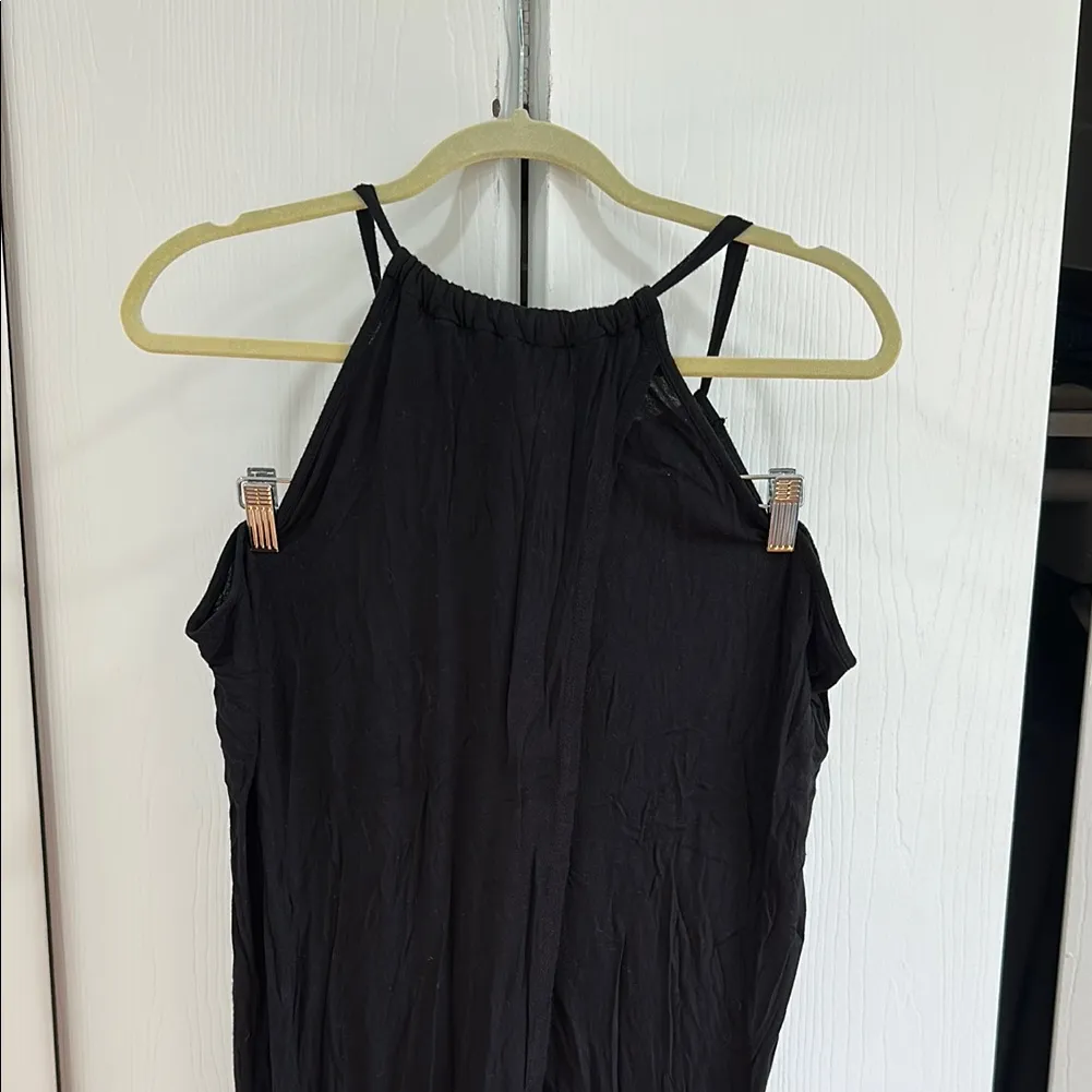 Black wrap halter swimsuit coverup Size L - Image 2