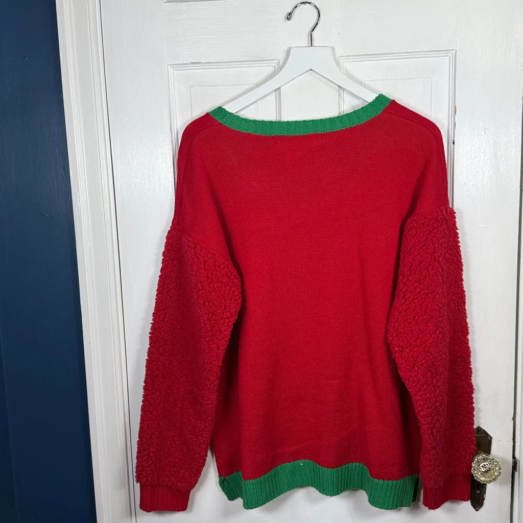 Purfect Christmas Cat Jingle Bell Ugly Christmas Sweater W2059 Sz XL Red - Image 6