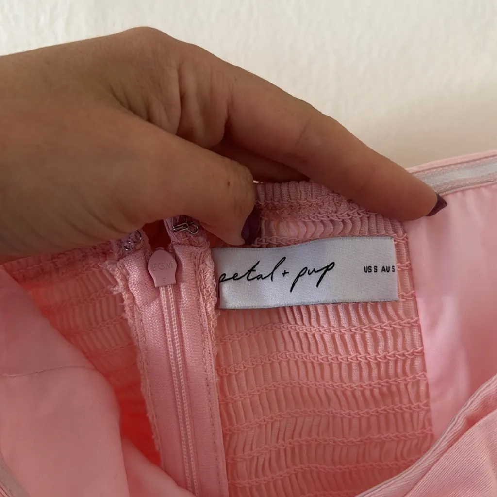 Petal & Pup Poppy Bow Detail Strapless Cotton Blend Jumpsuit, Size Small, $89 - Image 12