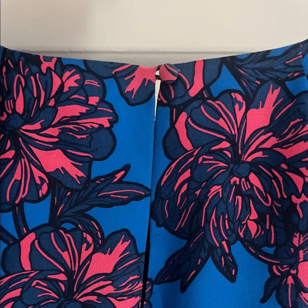 J. Crew Vibrant Blue and Pink Floral Mini Dress - Image 6