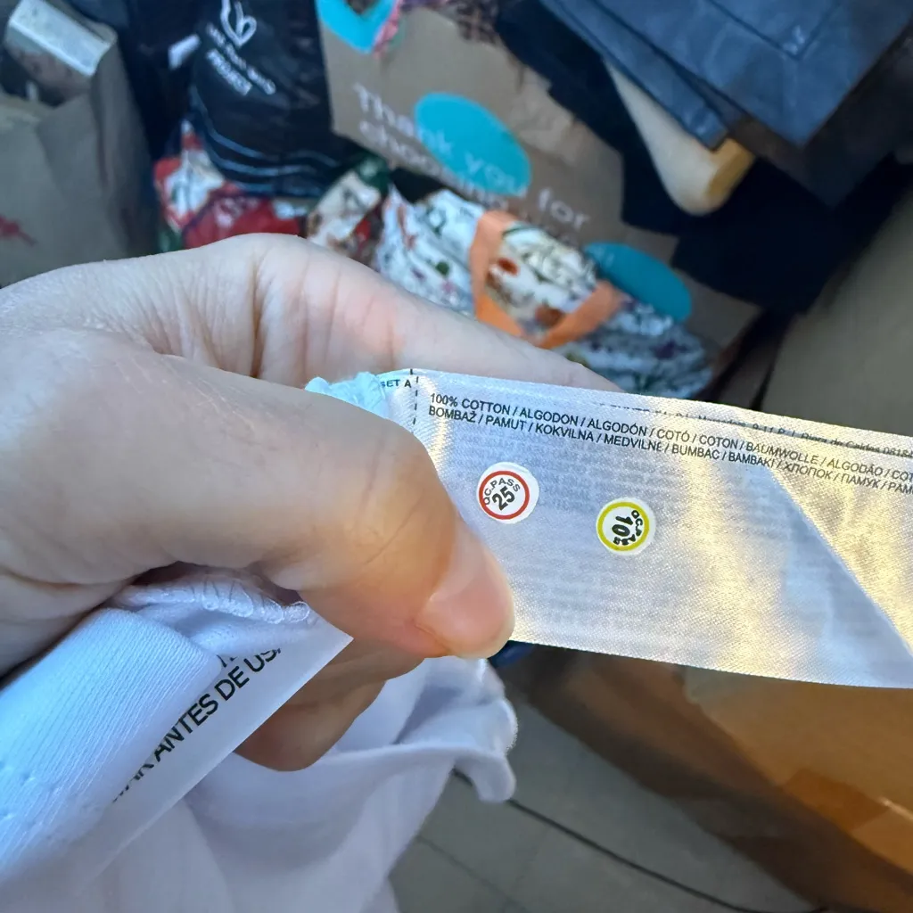 Nwt Mango Classic White Cotton Crewneck Tee - Image 4