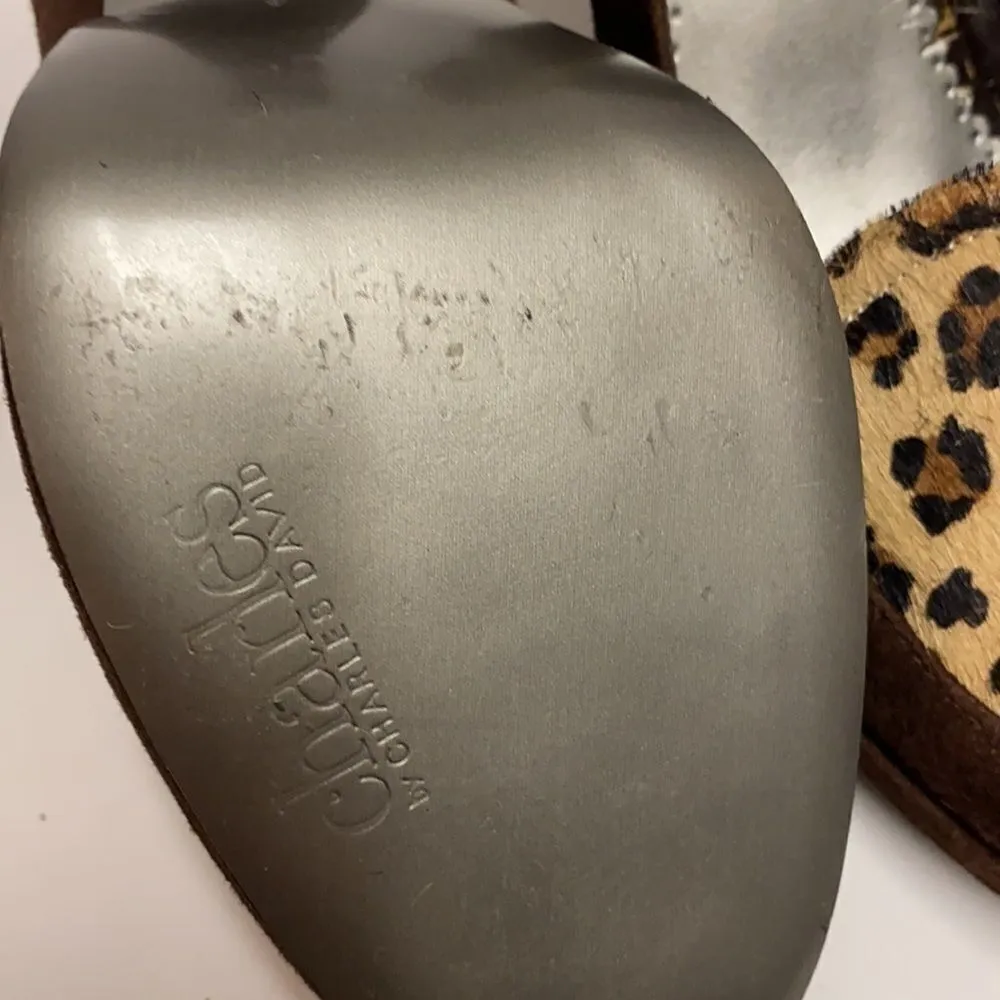 CHARLES DAVID LEOPARD 🐆 PRINT PLATFORM HEELS SIZE 8 A11 - Image 9