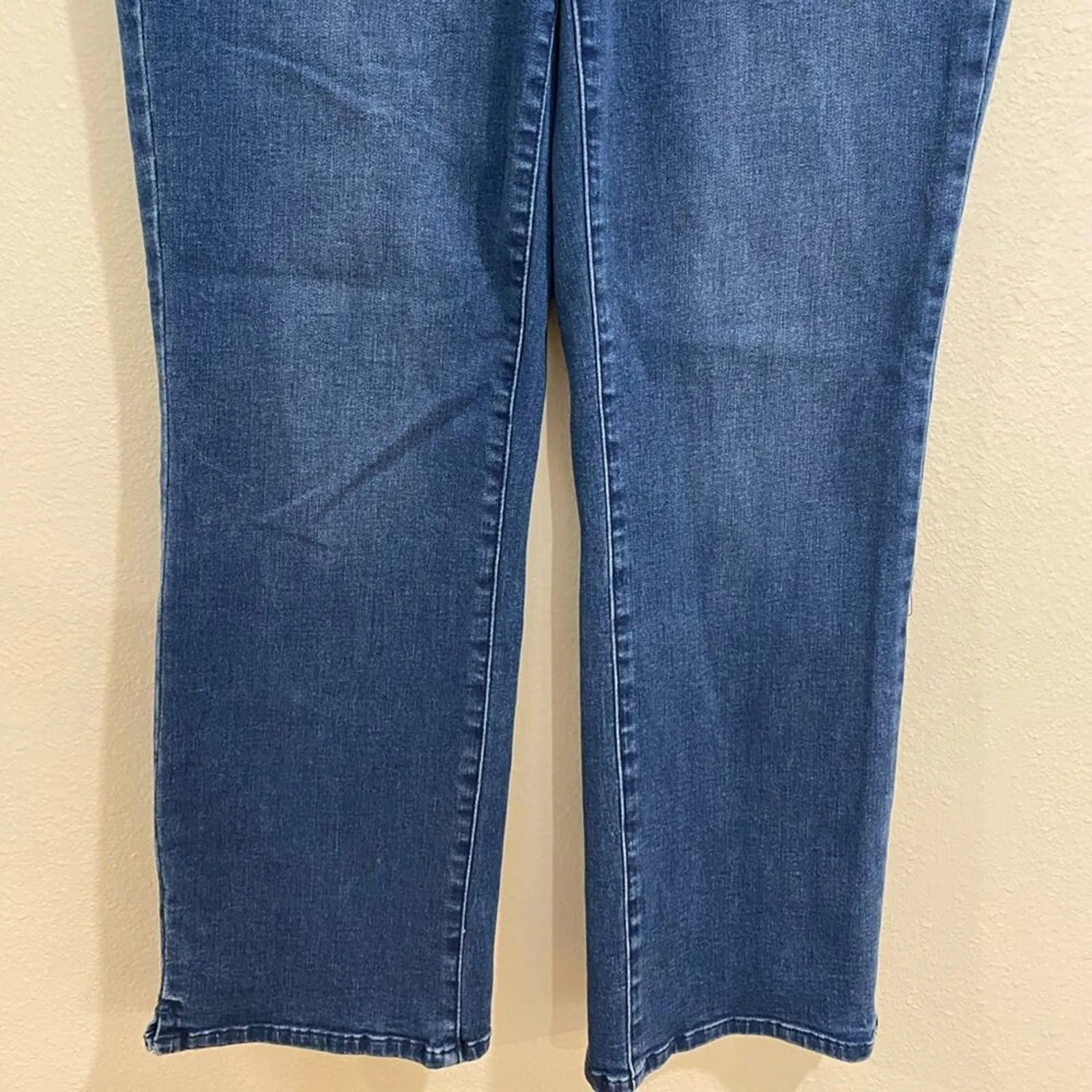 NYDJ Dark Wash Marilyn Straight Lift Tuck Mid Rise Jeans Sz 2 - Image 6