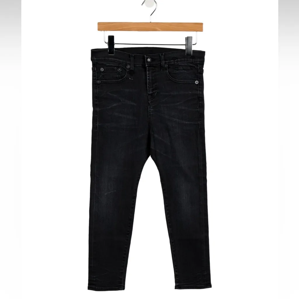 R13 The Drop Black Denim Jeans size 27 - Image 4