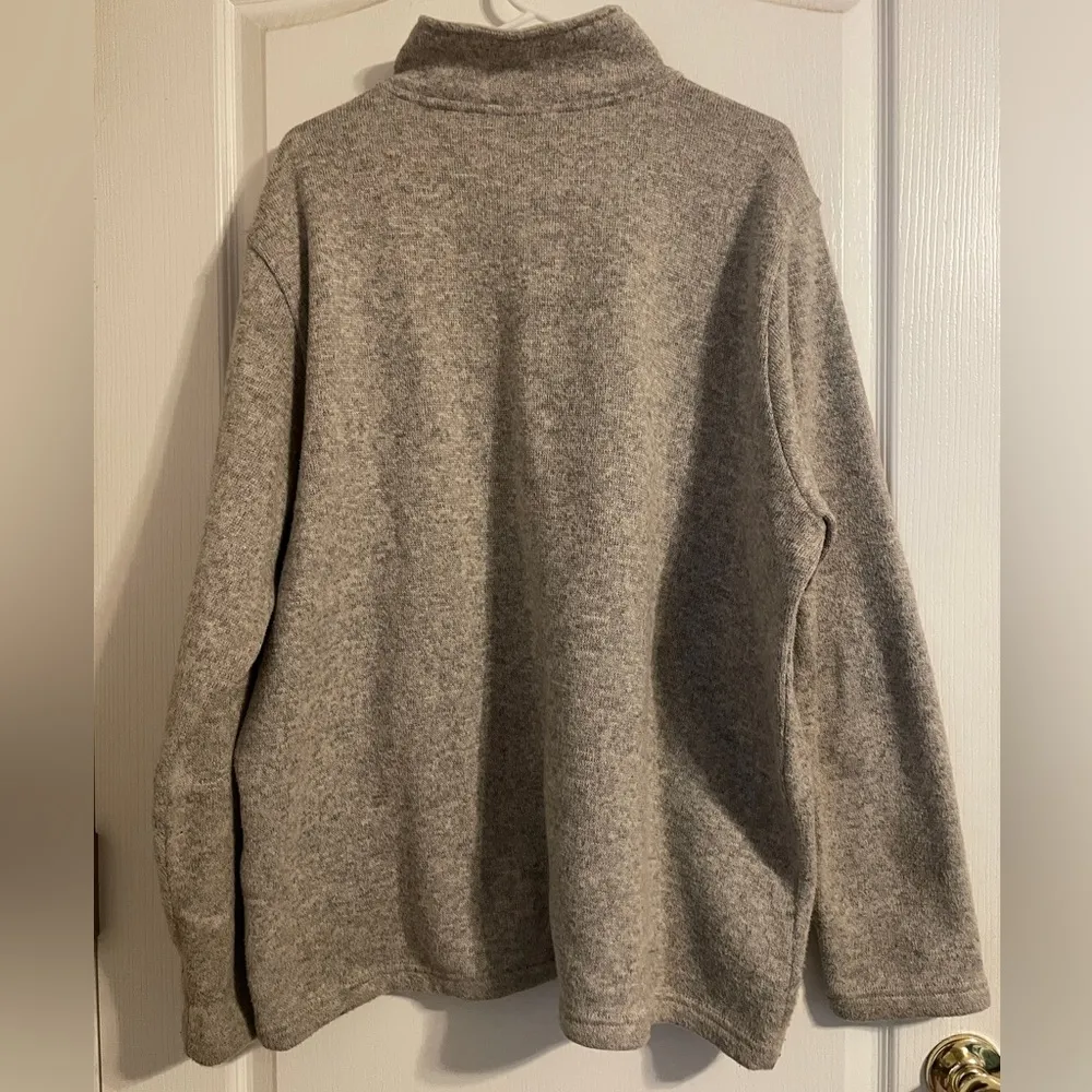 Teddy the Dog Gray Grey 1/4 Zip Long Sleeve Sweater Size XXL - Image 2