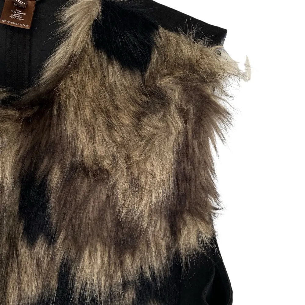 Multiples Faux Fur Vest Jacket - Image 5