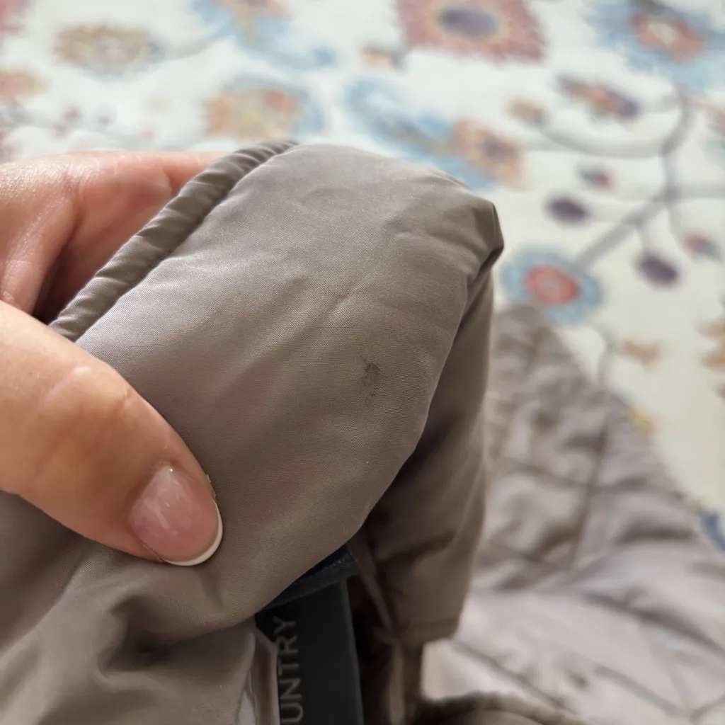 Free Country Taupe/Lavender Quilted Lightweight Snap Button Shacket Medium - Image 9