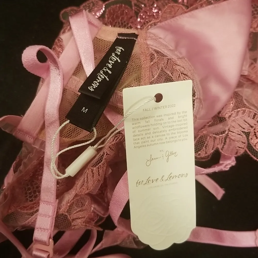 💕FOR LOVE AND LEMONS💕 Grace Bralette ~ Mauve Pink Medium M NWT - Image 15