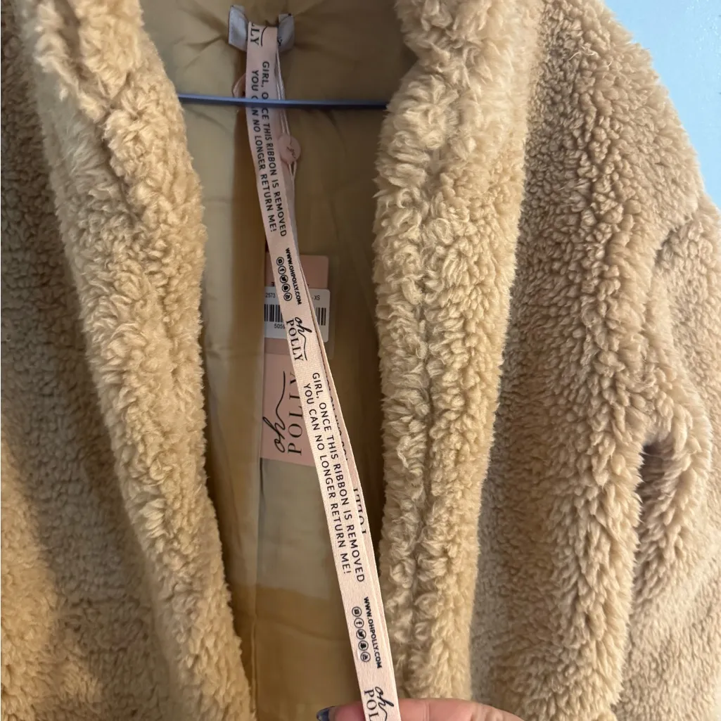 NWT Oh Polly sherpa winter/fall jacket size XS - Image 3