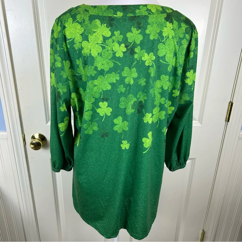 St. Patrick’s Day Shamrock Tunic Top 3/4 Sleeves - Image 7