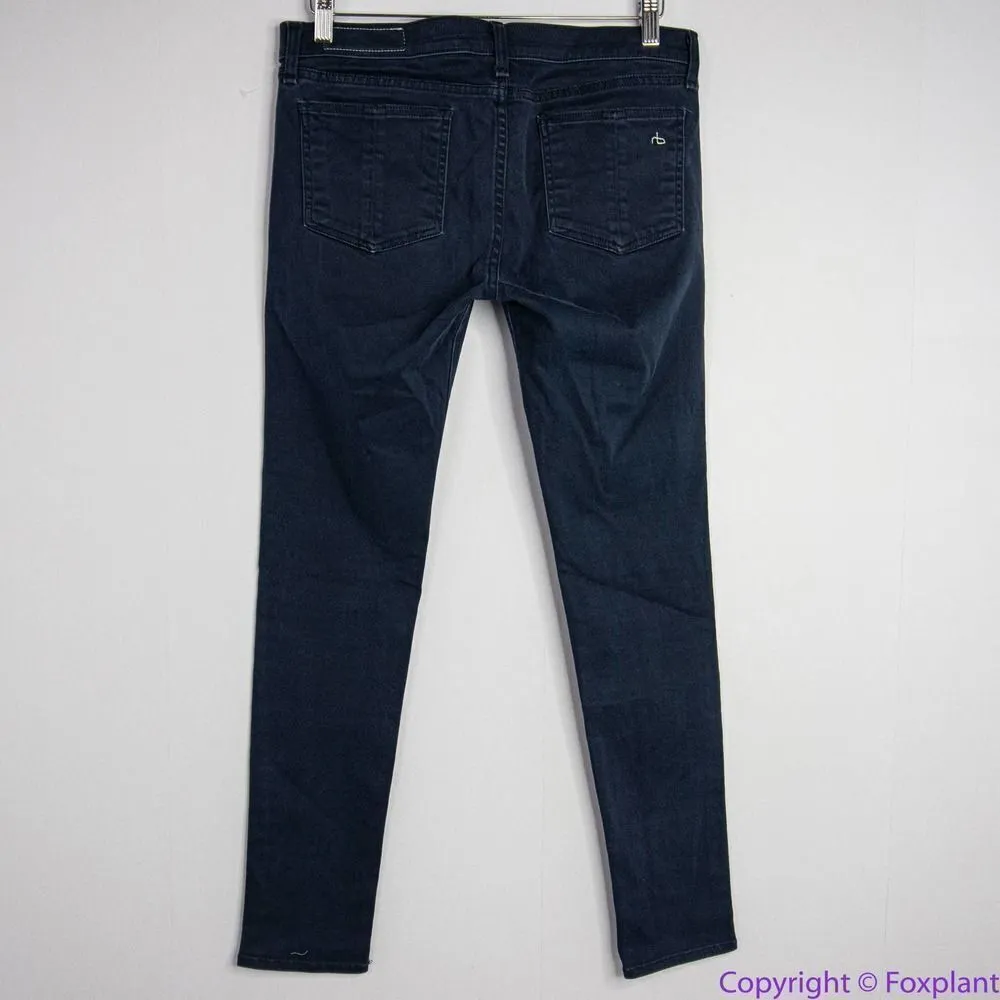 NEW Rag & Bone Jeans Skinny Legging Womens size 30 W1503M070 Navy Sateen Stretch - Image 7