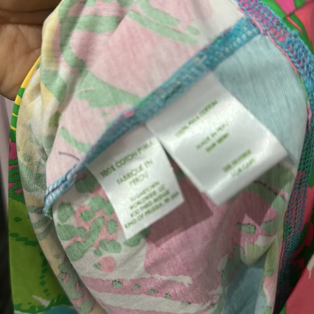 Lilly Pulitzer Britton Big Flirt Print Henley T-Shirt Dress Womens Size M - Image 7