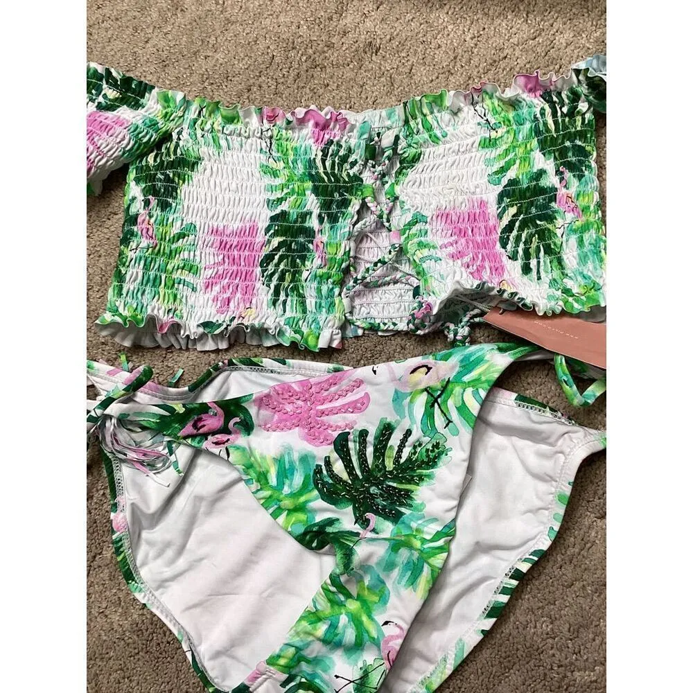 New. Pilyq flamingo bikini set. Normally $164 - Image 13